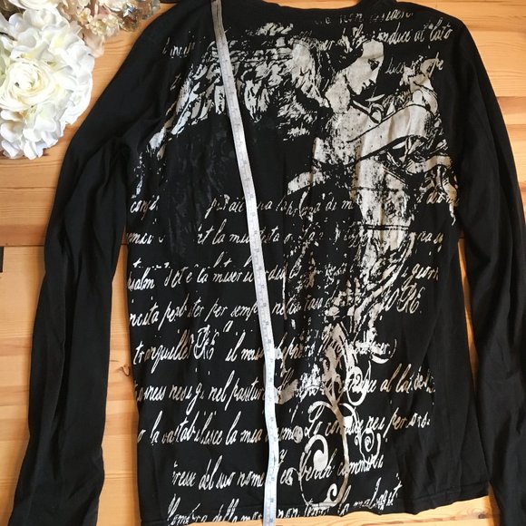 Men's Cool Script Faithful Angel Viking Long Sleev - Picture 12 of 14